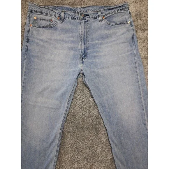 Levi Strauss Jeans 505 Mens Sz 42x30 Straight Leg Denim Blue Relaxed Fit Levi's - Picture 3 of 14